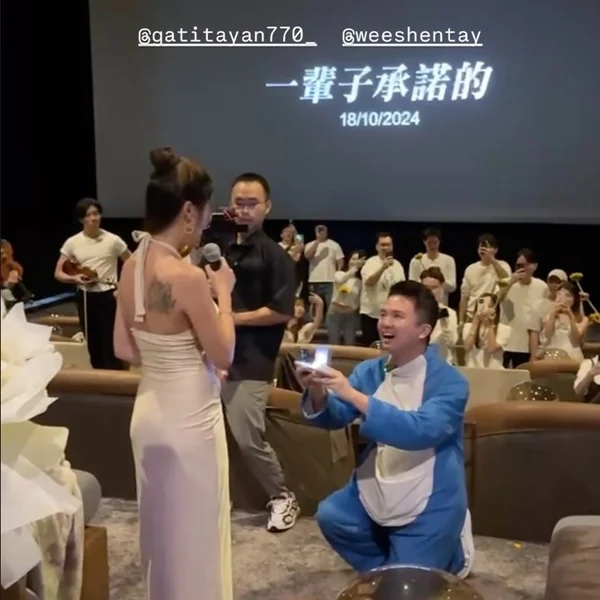 求婚成功的“喷钱哥”郑伟盛与“飞机杯女神”Gatita Yan感情升温